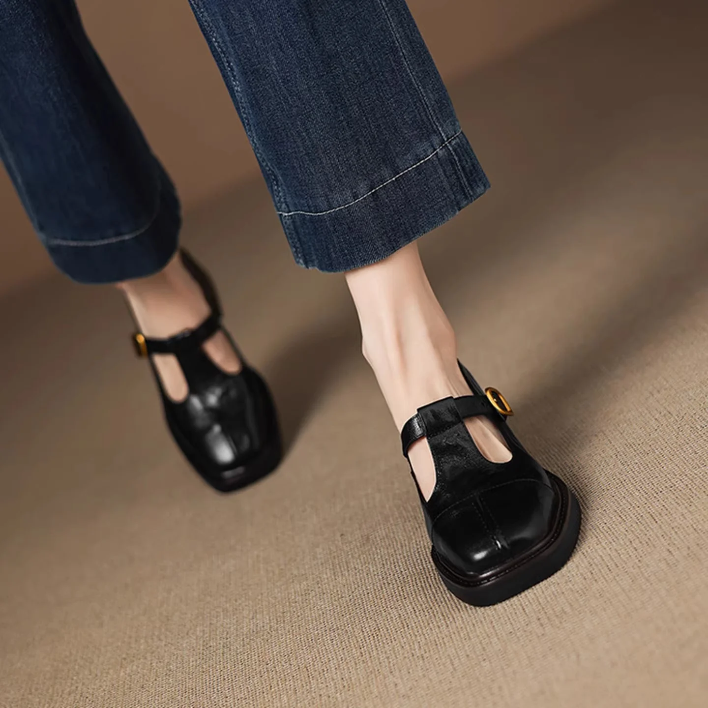 Damen Elegante Ballerinas mit modischer Schnallenverzierung Heidi Mode - Image 3