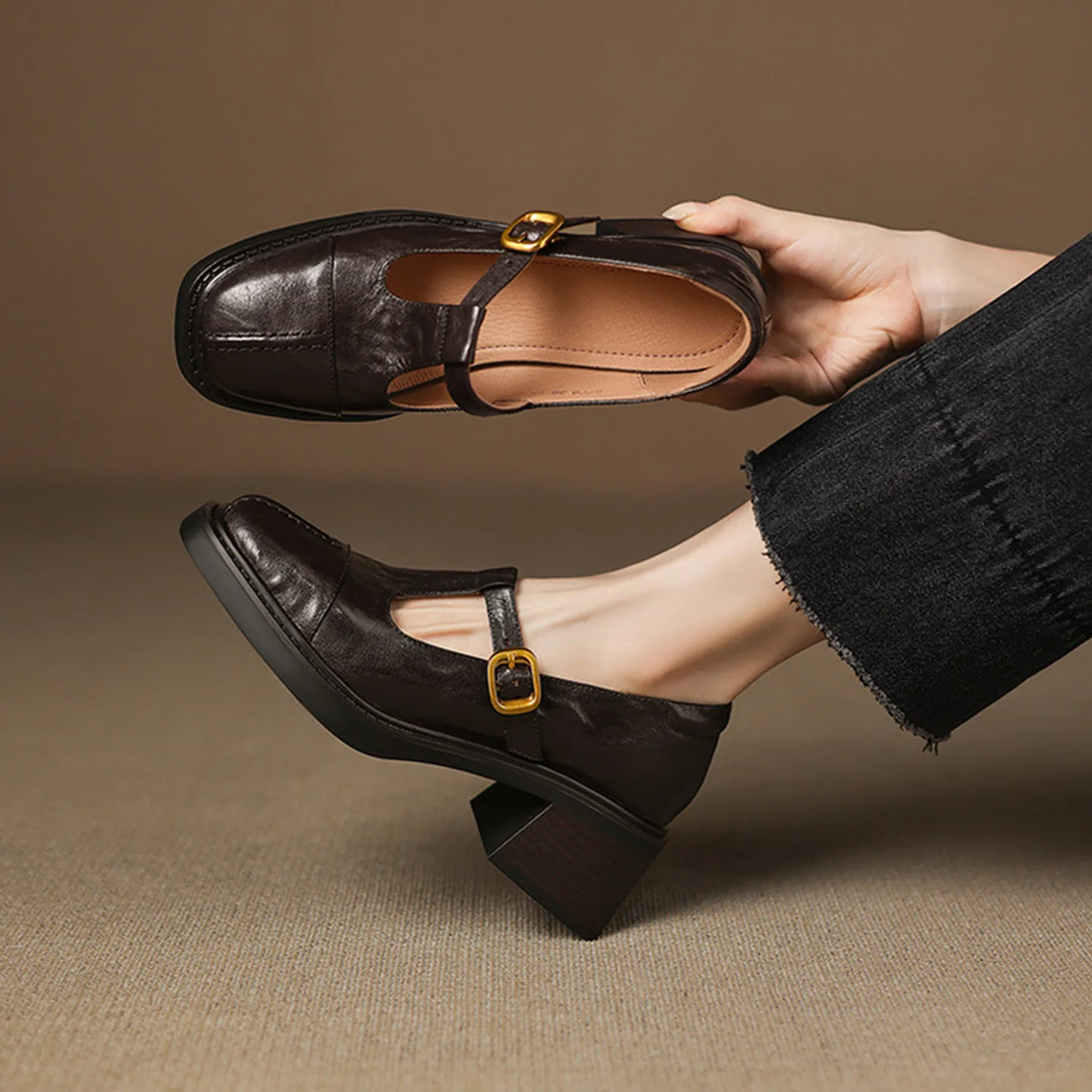 Damen Elegante Ballerinas mit modischer Schnallenverzierung Heidi Mode - Image 7