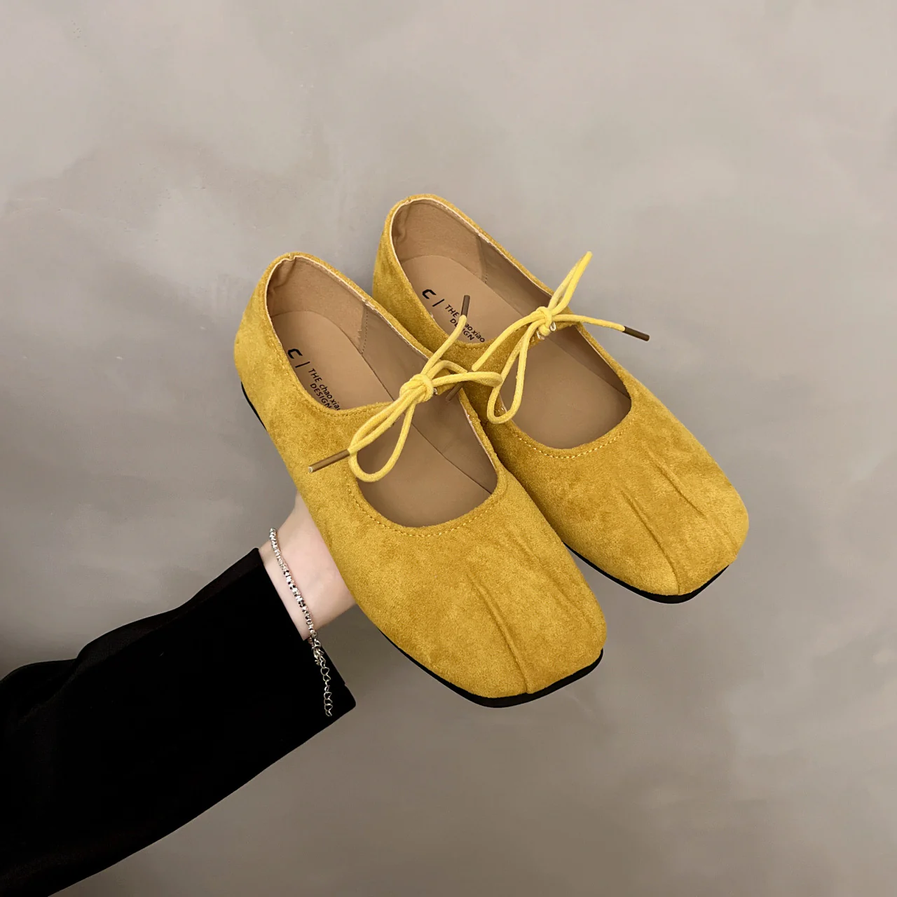 Damen elegante Ballerinas mit praktischer Schleifenverzierung und hochwertigem Wildlederoberteil Heidi Mode - Image 2