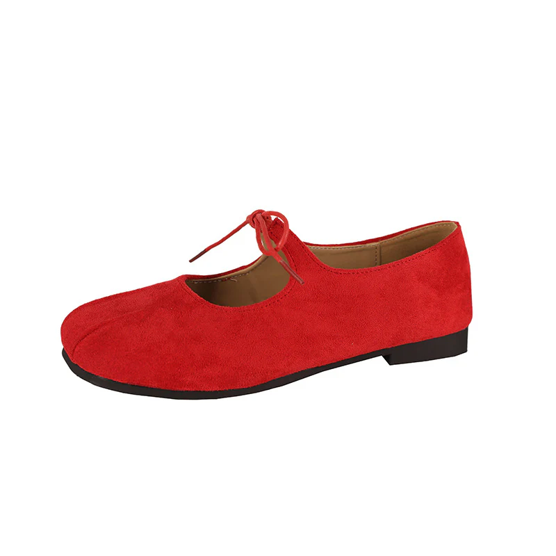 Damen elegante Ballerinas mit praktischer Schleifenverzierung und hochwertigem Wildlederoberteil Heidi Mode - Image 5
