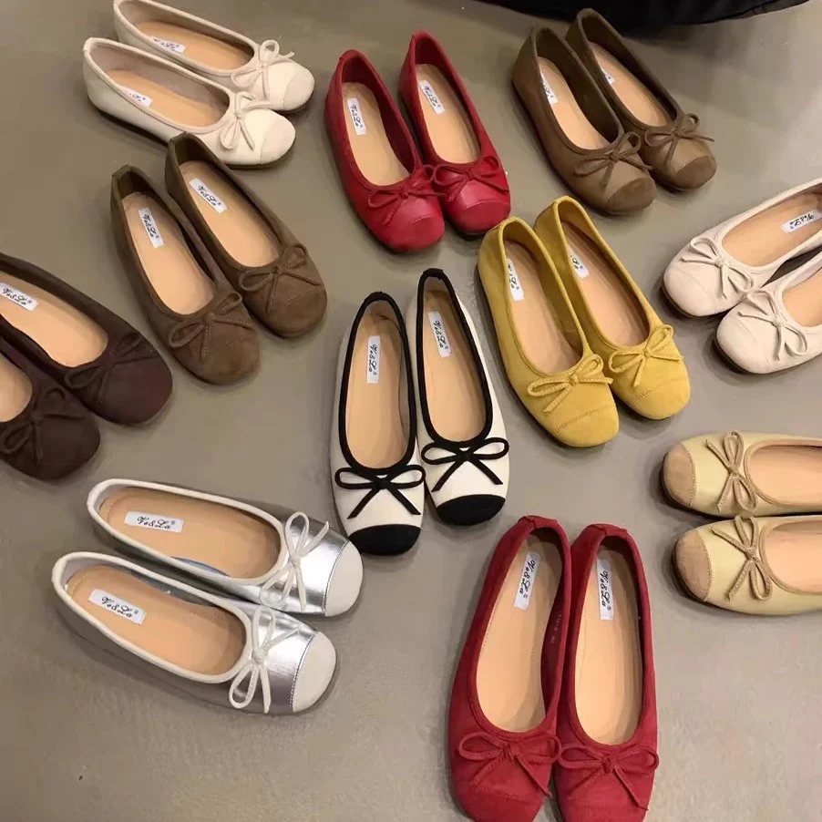 Damen elegante Ballerinas mit schimmerndem Effekt und zierlicher Schleife Heidi Mode - Image 3