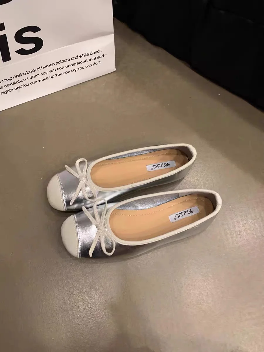 Damen elegante Ballerinas mit schimmerndem Effekt und zierlicher Schleife Heidi Mode - Image 9