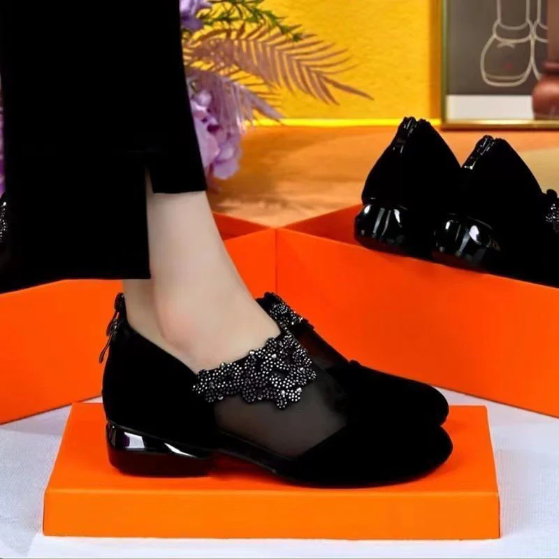 Damen elegante Ballerinas mit transparenten Einsätzen und verzierten Details Heidi Mode - Image 2