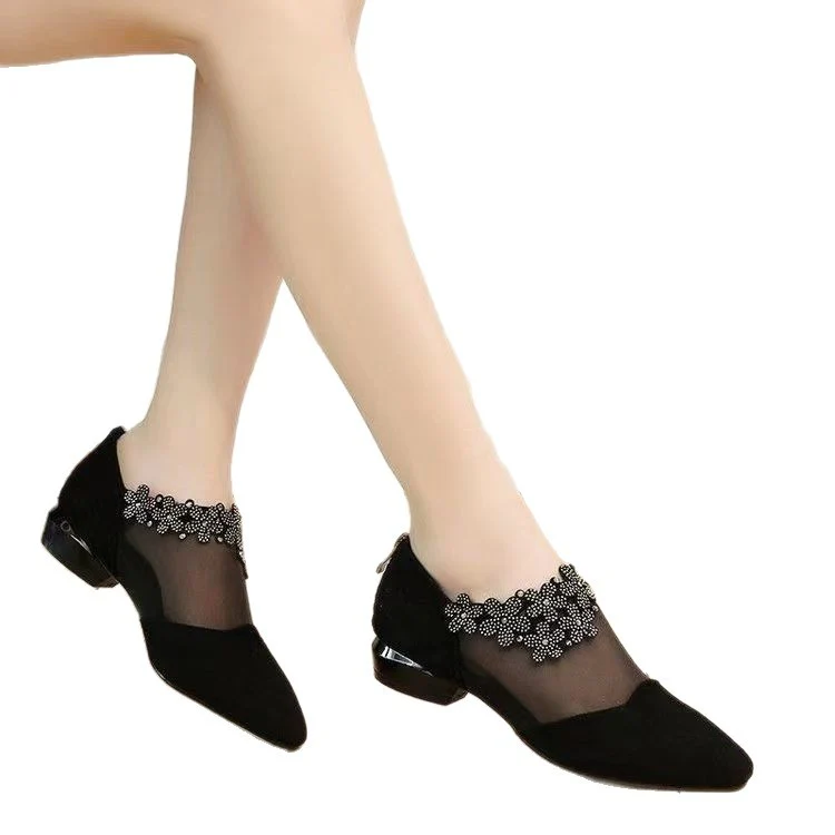 Damen elegante Ballerinas mit transparenten Einsätzen und verzierten Details Heidi Mode - Image 5