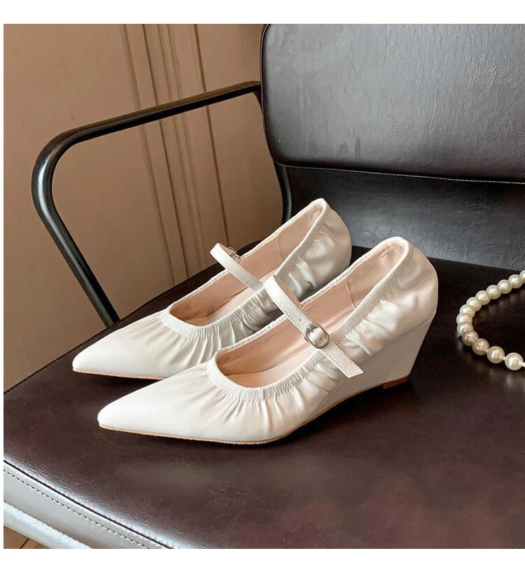 Damen elegante Ballerinas mit verstellbarem Riemen und hochwertiger Satin-Oberfläche Heidi Mode - Image 6