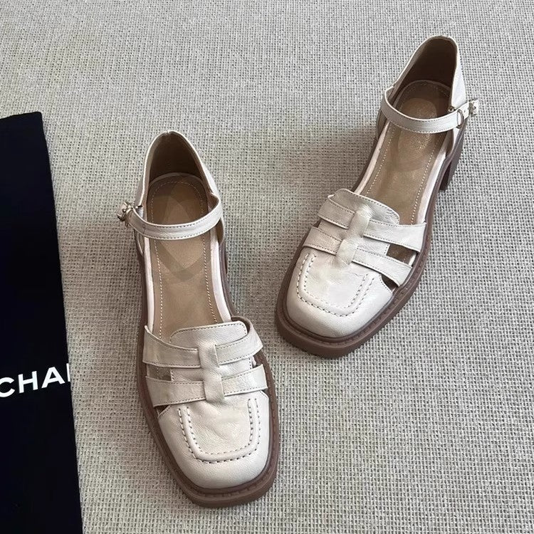 Damen elegante Blockabsatz-Schuhe mit Riemchen von Heidi Mode - Image 4