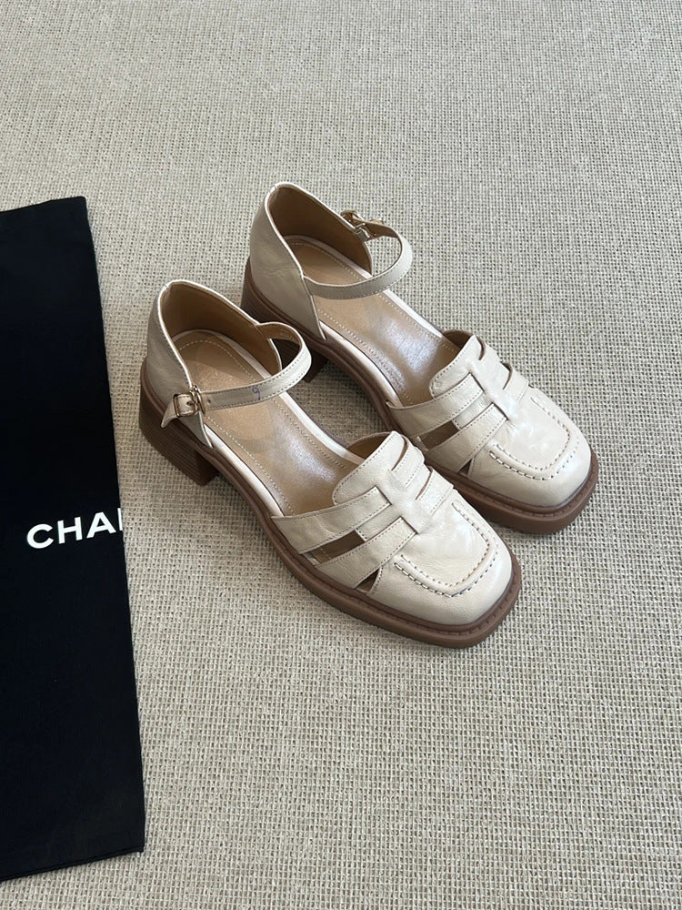 Damen elegante Blockabsatz-Schuhe mit Riemchen von Heidi Mode - Image 6