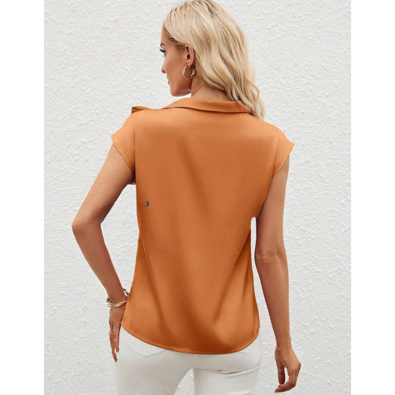 Damen elegante Bluse mit dekorativem Schleifen-Detail und schimmerndem Finish Heidi Mode - Image 4
