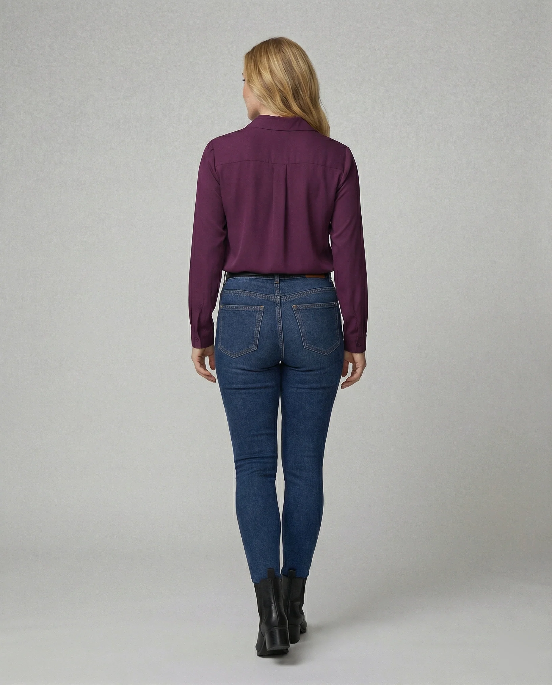 Damen Hemdbluse elegant mit luxuriösem Glanz - Image 3