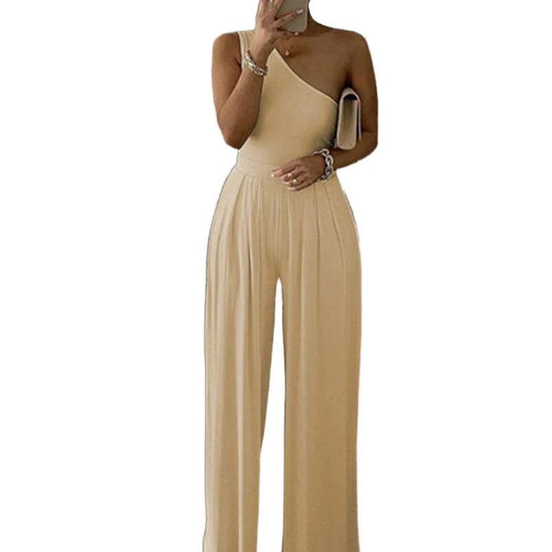 Damen Elegante Ein-Schulter Jumpsuit Heidi-Mode - Image 5