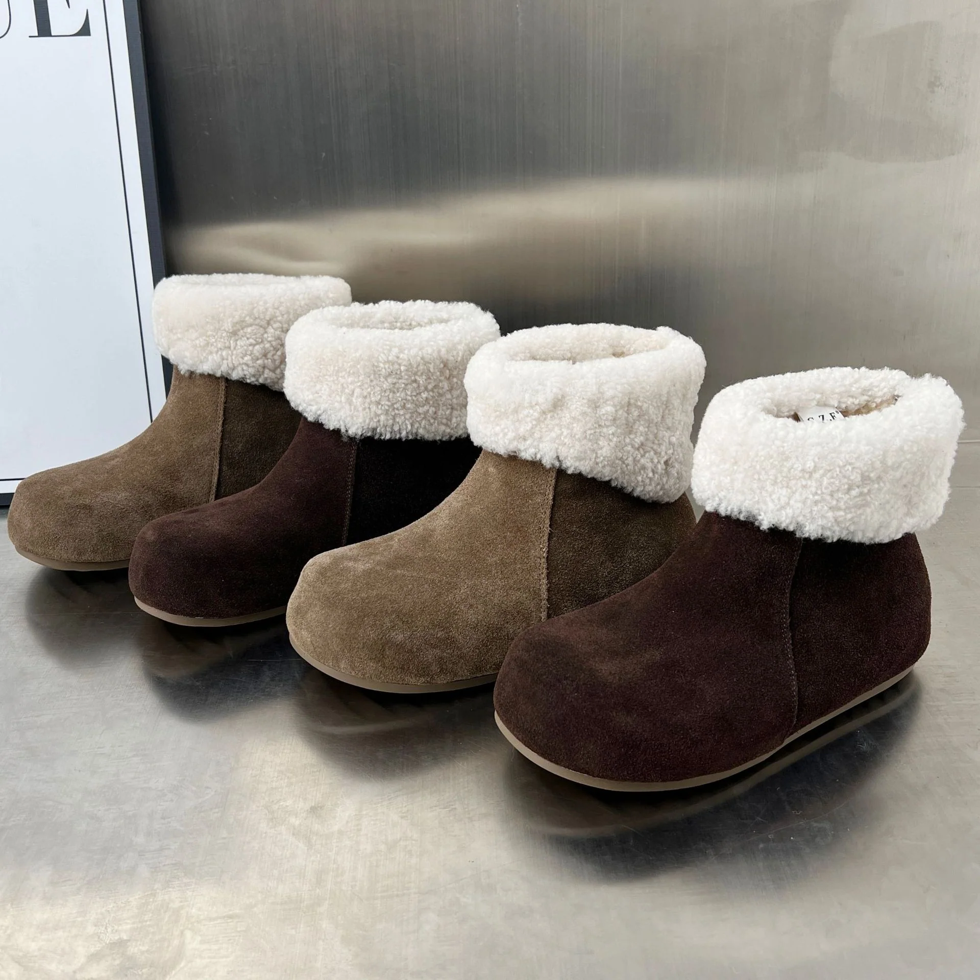 Damen elegante Fleece-Stiefel mit weichem Innenfutter und rutschfester Sohle Heidi Mode - Image 3