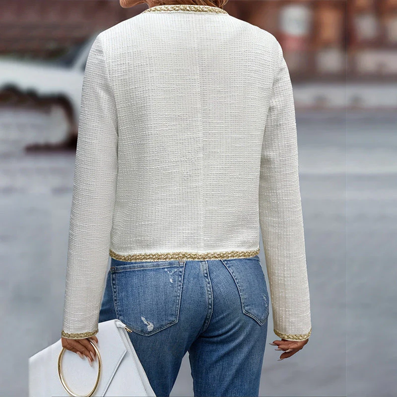 Damen Elegante Kurzjacke mit Klassischen Knopfdetails Heidi-Mode - Image 3