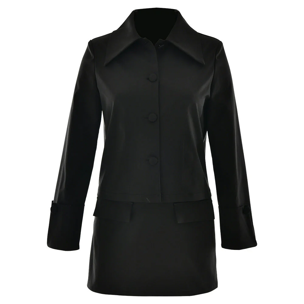 Damen Elegante Kurzjacke mit Übergroßen Kragen und Stilvollen Knopfdetails Heidi-Mode - Image 5