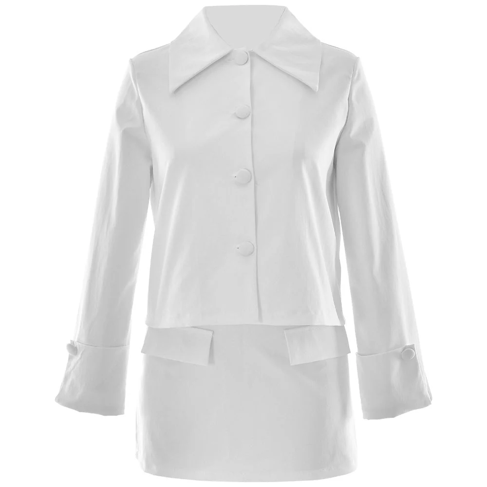Damen Elegante Kurzjacke mit Übergroßen Kragen und Stilvollen Knopfdetails Heidi-Mode - Image 6