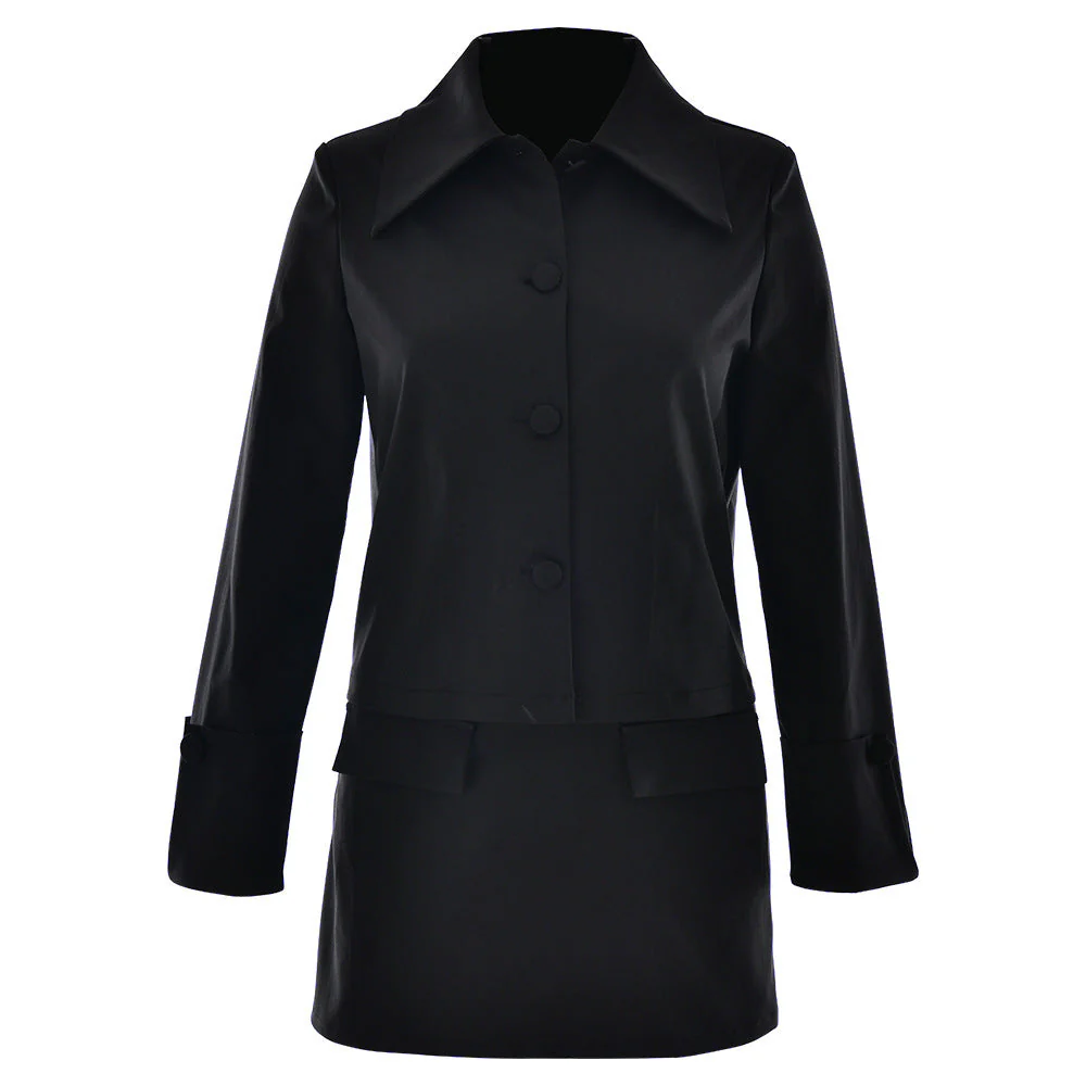 Damen Elegante Kurzjacke mit Übergroßen Kragen und Stilvollen Knopfdetails Heidi-Mode - Image 9