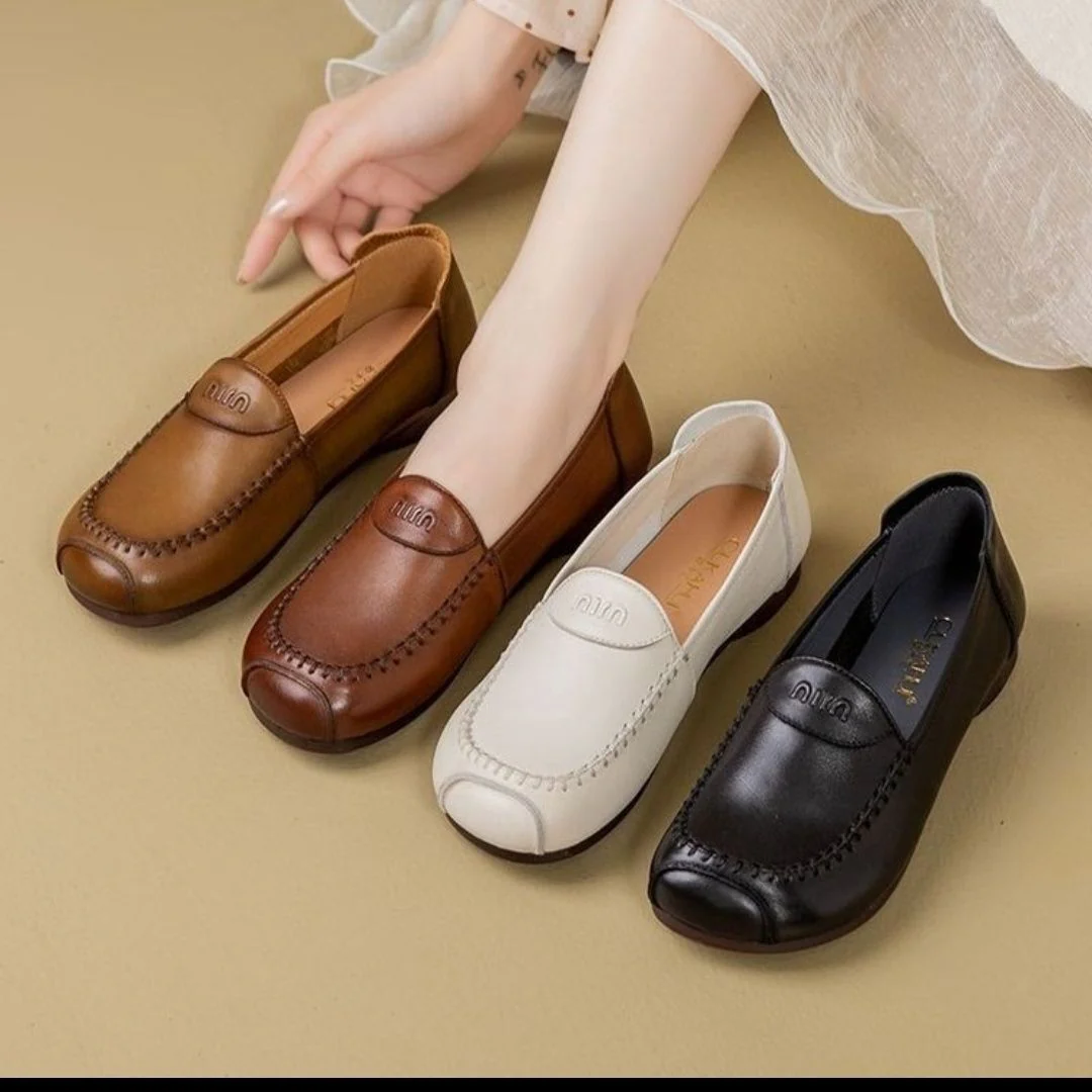 Damen elegante Lederschuhe mit bequemer Passform und modischem Design Heidi Mode - Image 4