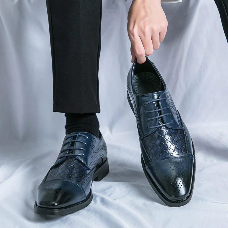 Damen Elegante Lederschuhe mit strukturiertem Obermaterial und klassischem Design Heidi Mode - Image 3
