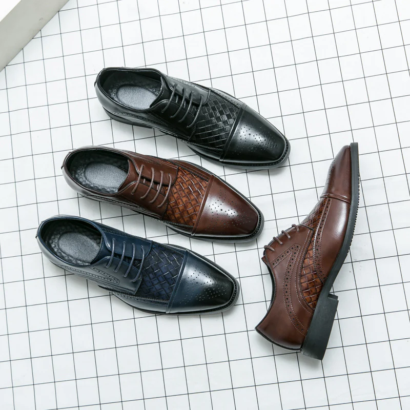 Damen Elegante Lederschuhe mit strukturiertem Obermaterial und klassischem Design Heidi Mode - Image 4
