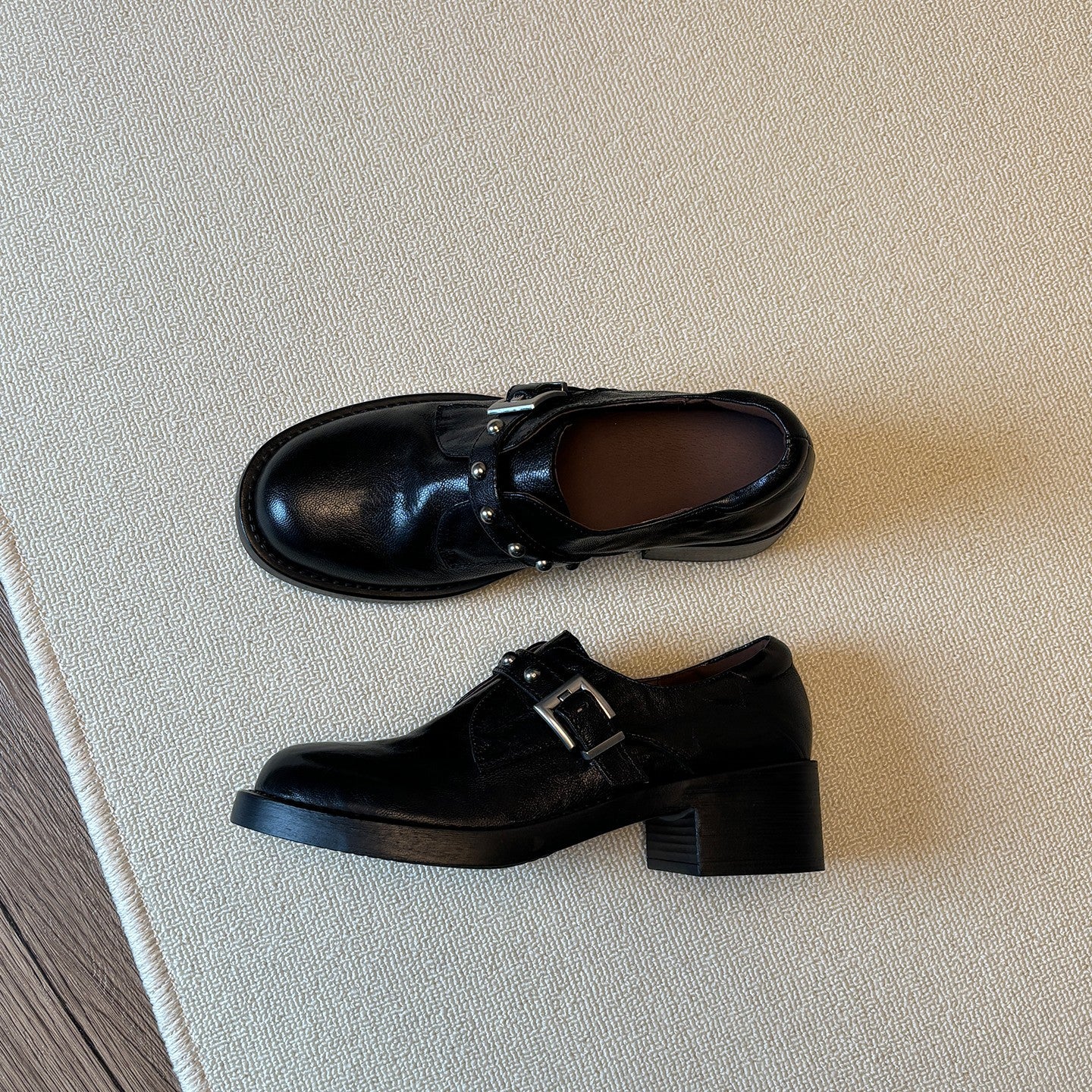 Damen elegante Lederstiefel mit modischen Schnallenakzenten Heidi Mode - Image 6