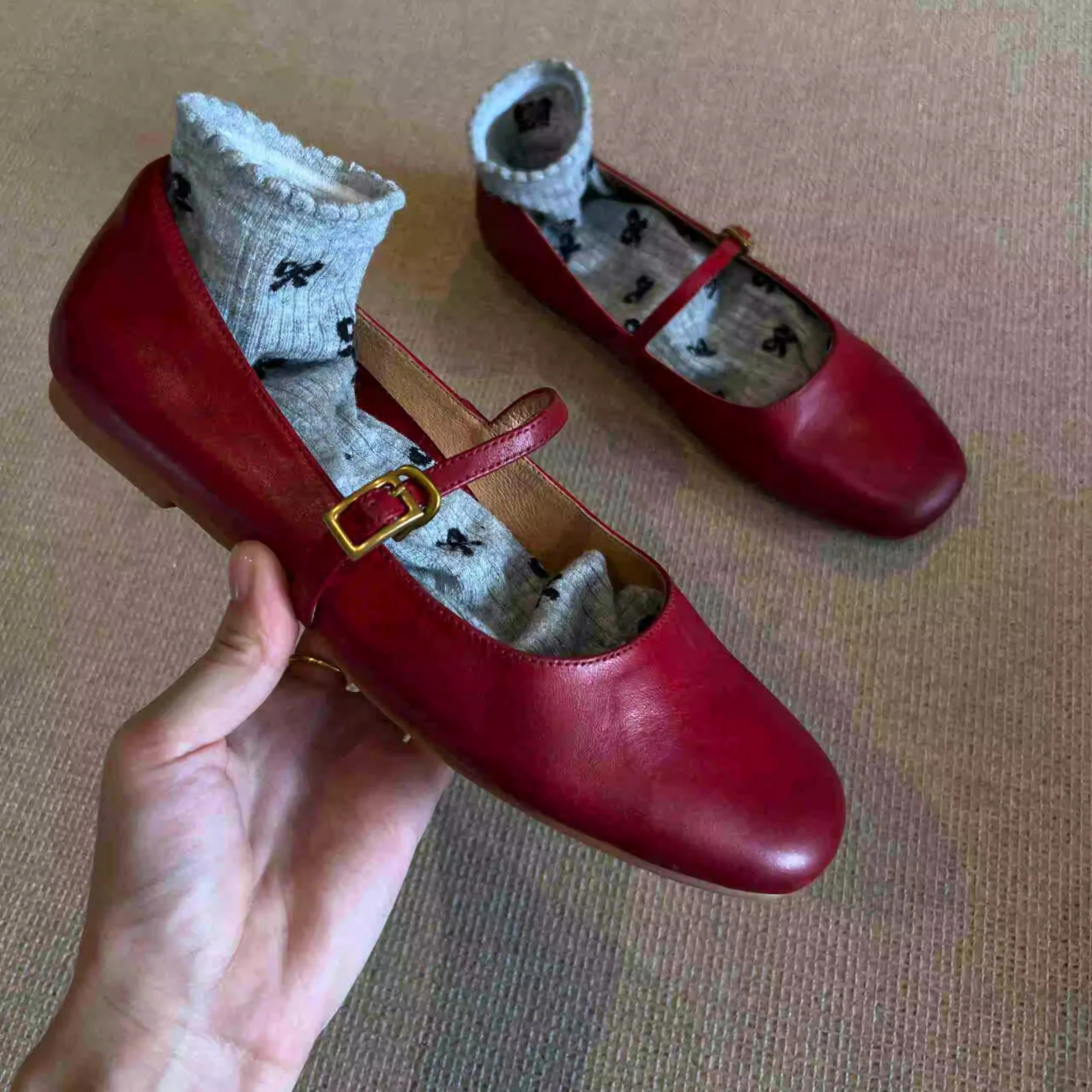 Damen elegante Mary Jane Ballerinas mit praktischer Schnallenverzierung Heidi Mode - Image 3