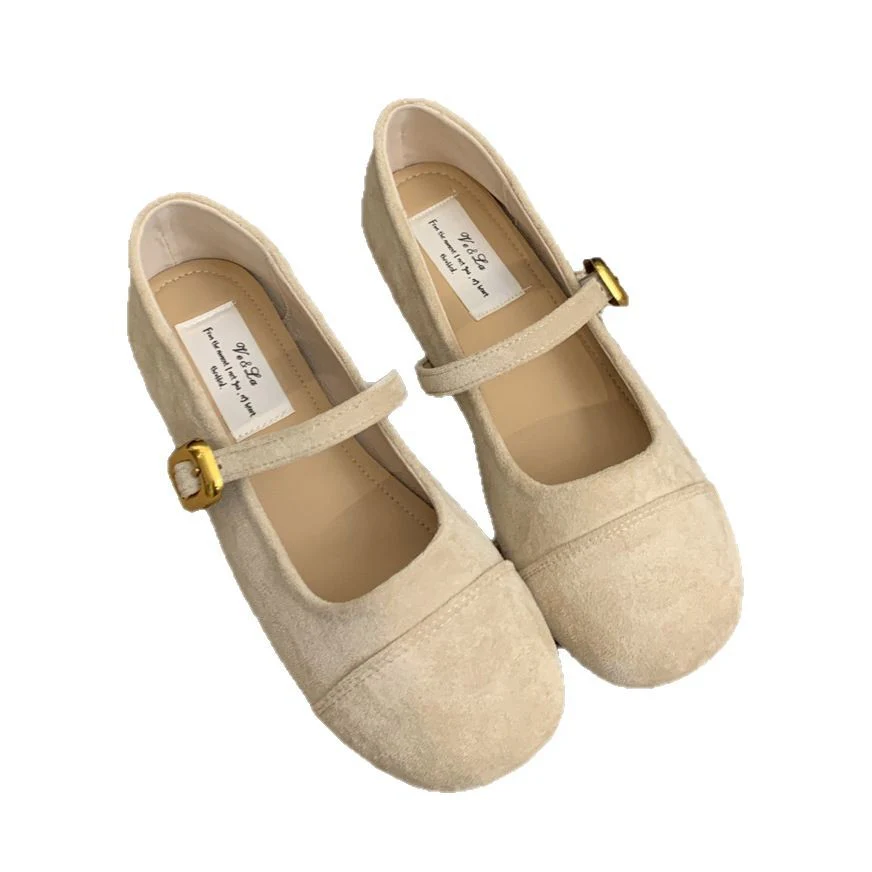 Damen elegante Mary Jane Ballerinas mit verstellbarem Riemen und modischem Wildlederoberteil Heidi Mode - Image 5