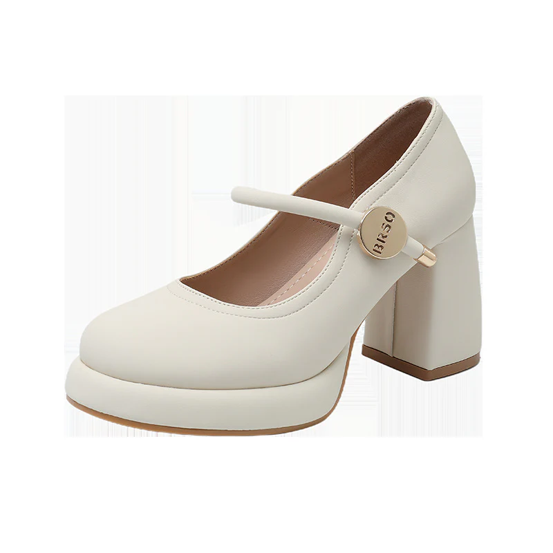 Damen elegante Mary Jane Pumps mit modischem Blockabsatz und Schnalle Heidi Mode - Image 5