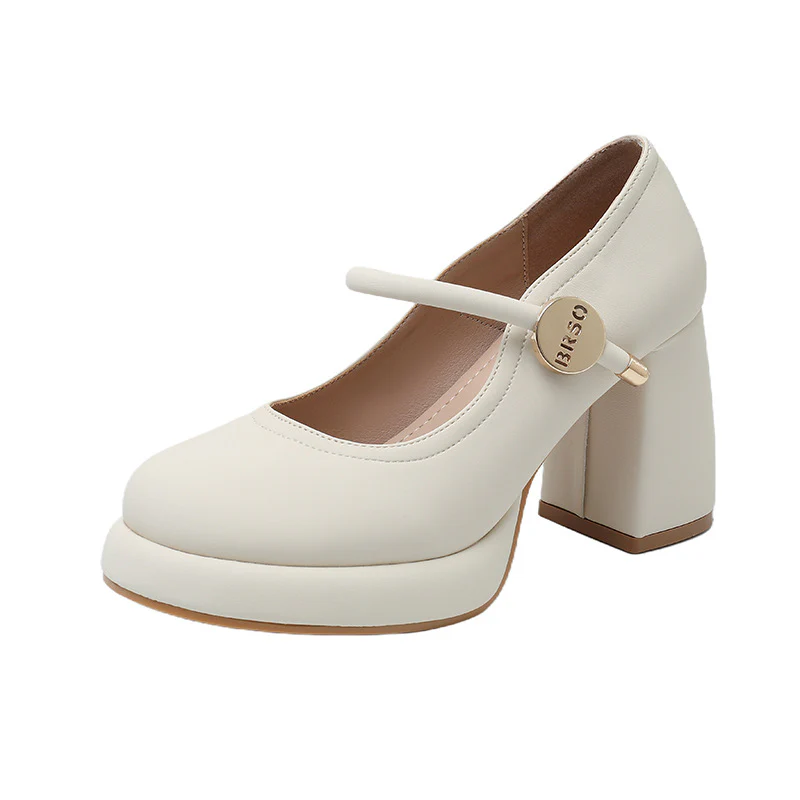 Damen elegante Mary Jane Pumps mit modischem Blockabsatz und Schnalle Heidi Mode - Image 8