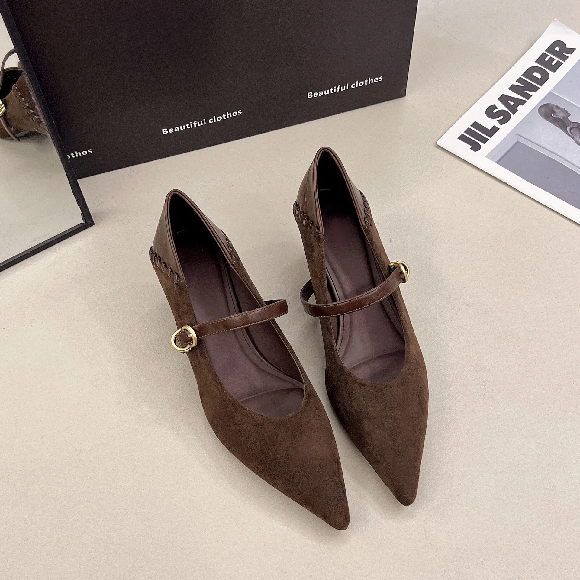 Damen elegante Mary Jane Pumps mit modischer Schnalle Heidi Mode - Image 2