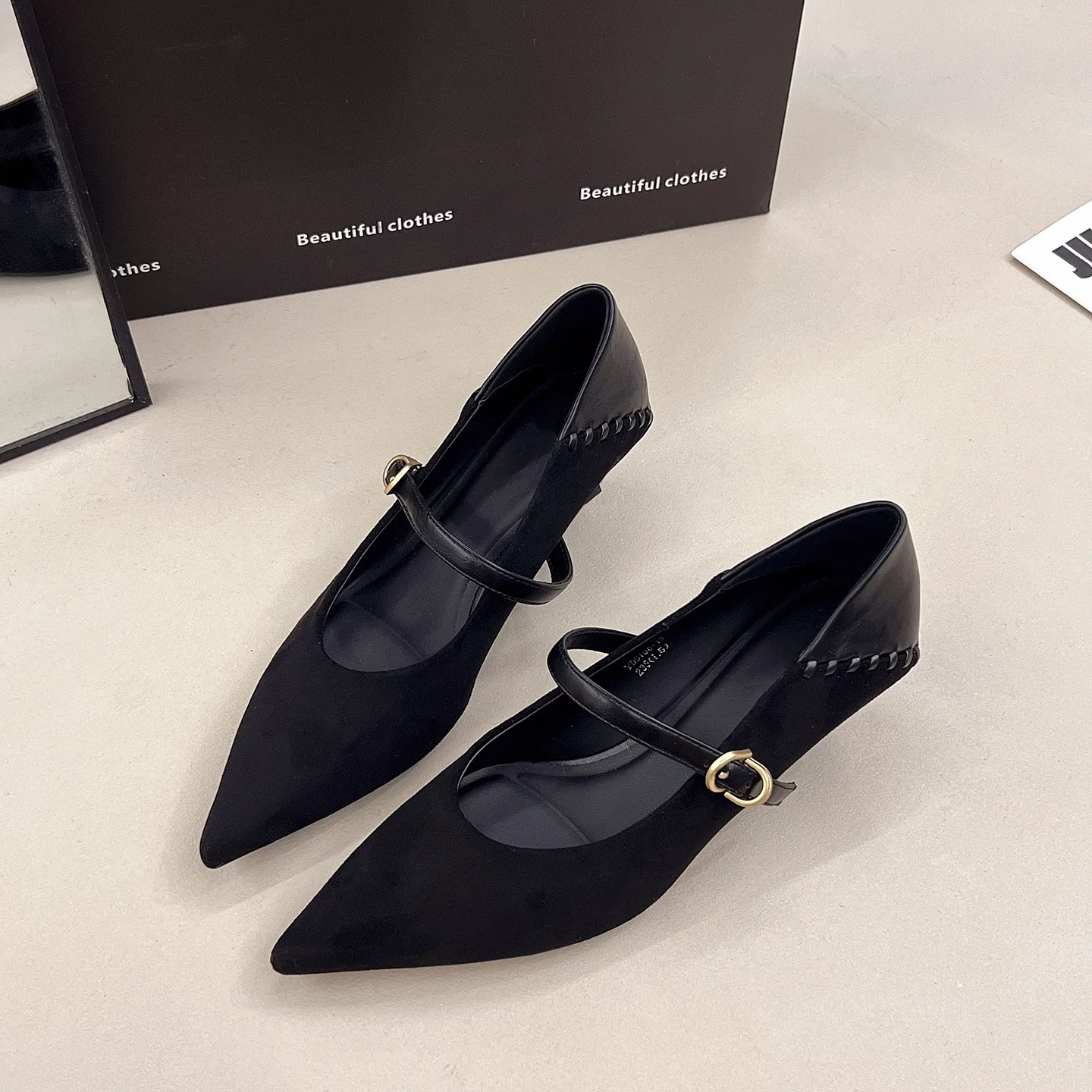 Damen elegante Mary Jane Pumps mit modischer Schnalle Heidi Mode - Image 6