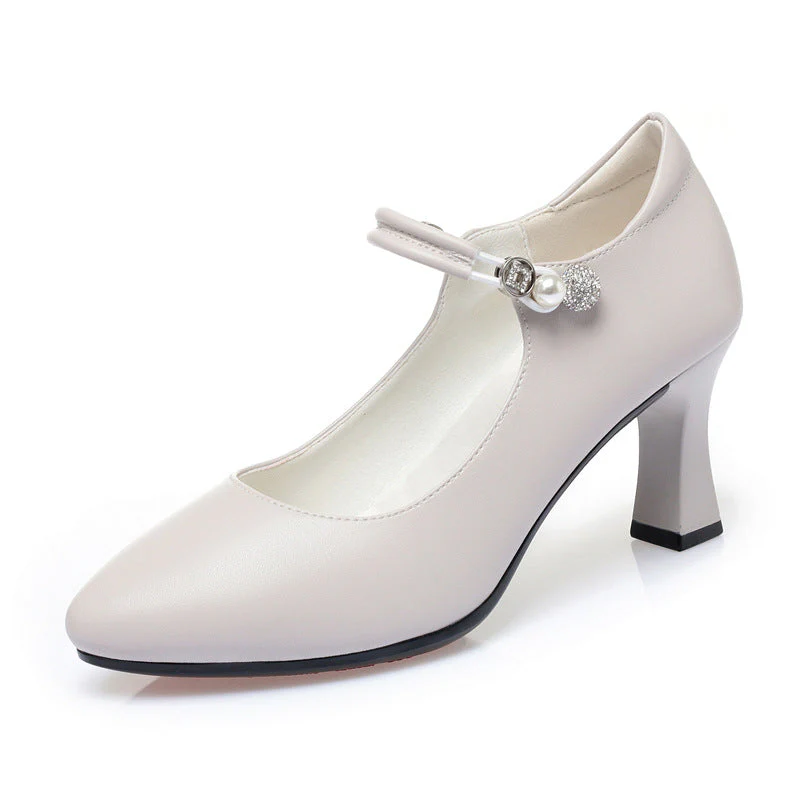 Damen Elegante Mary Jane Pumps mit Verzierten Riemchen und Komfortablem Blockabsatz Heidi-Mode - Image 6