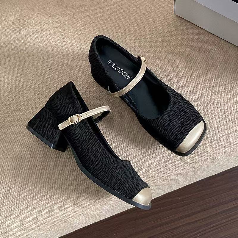 Damen Elegante Mary Jane Schuhe mit feinem Obermaterial und verstellbarem Riemen Heidi Mode - Image 2