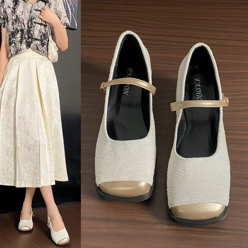 Damen Elegante Mary Jane Schuhe mit feinem Obermaterial und verstellbarem Riemen Heidi Mode - Image 4