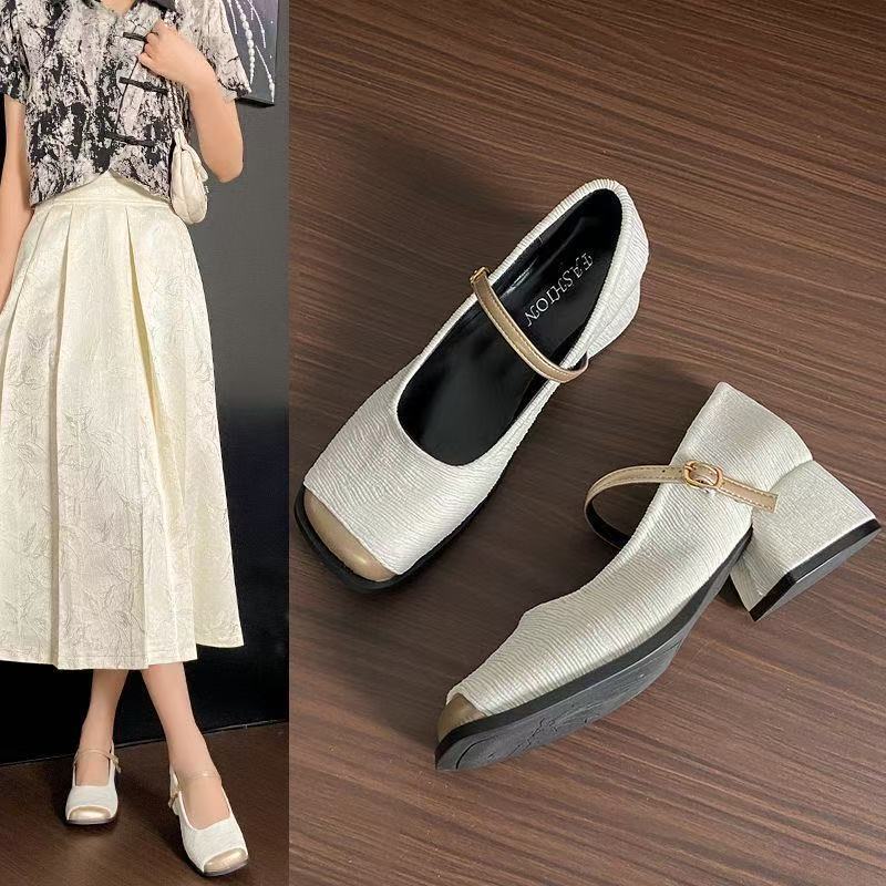 Damen Elegante Mary Jane Schuhe mit feinem Obermaterial und verstellbarem Riemen Heidi Mode - Image 5