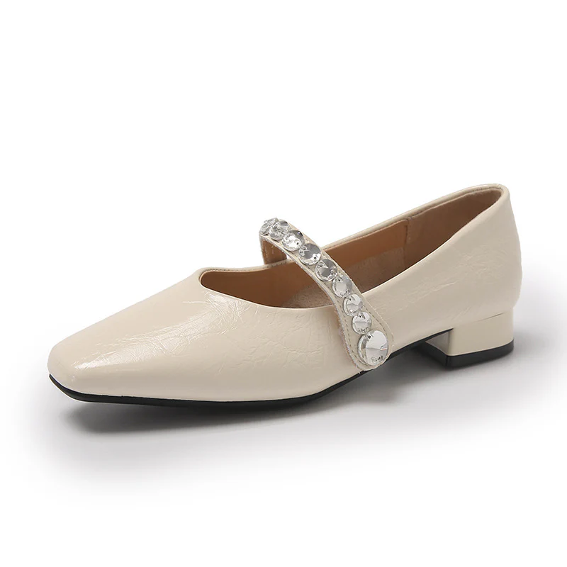 Damen elegante Mary Jane Schuhe mit modischem Riemen und funkelnden Applikationen Heidi Mode - Image 5