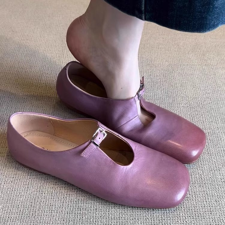 Damen elegante Mary Jane Schuhe mit modischem Riemen und weichem Leder Heidi Mode - Image 2