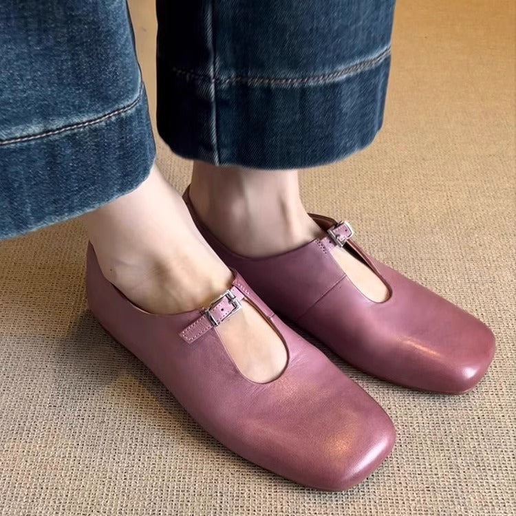 Damen elegante Mary Jane Schuhe mit modischem Riemen und weichem Leder Heidi Mode - Image 4