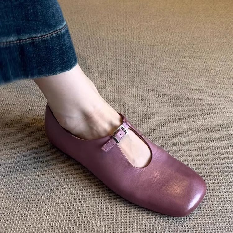 Damen elegante Mary Jane Schuhe mit modischem Riemen und weichem Leder Heidi Mode - Image 5