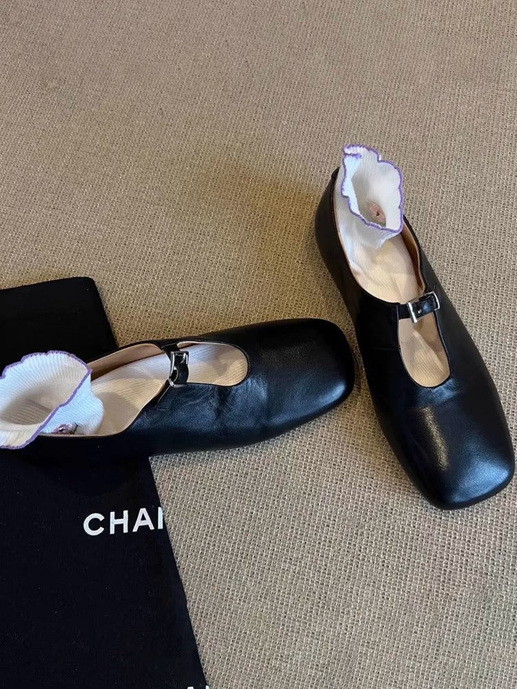 Damen elegante Mary Jane Schuhe mit modischem Riemen und weichem Leder Heidi Mode - Image 6