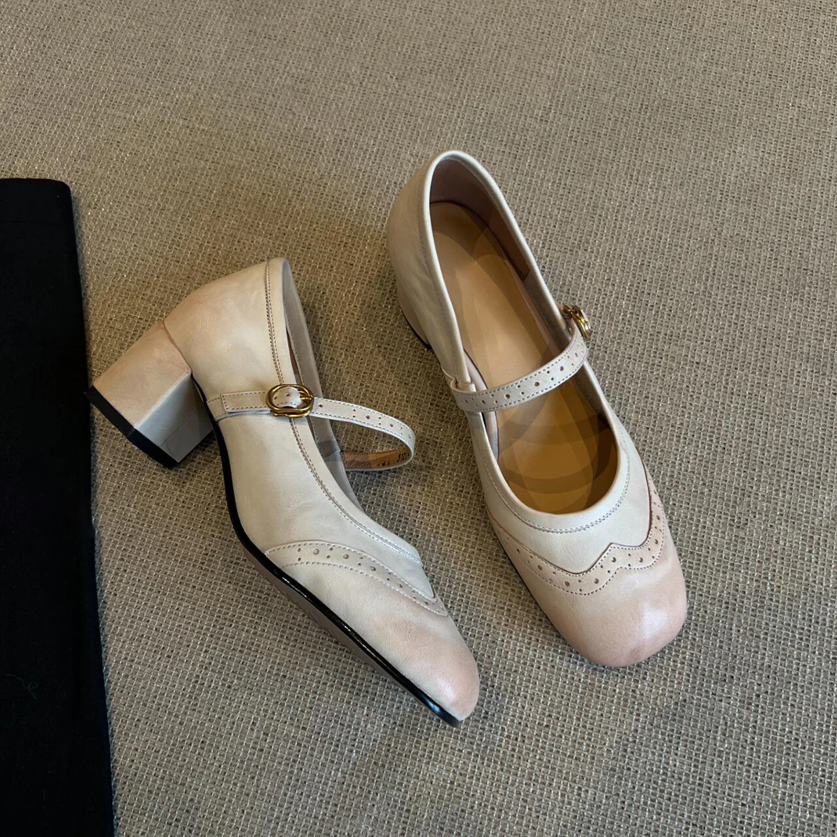 Damen elegante Mary Janes mit modischem Riemen und hochwertiger Ledersohle Heidi Mode - Image 2
