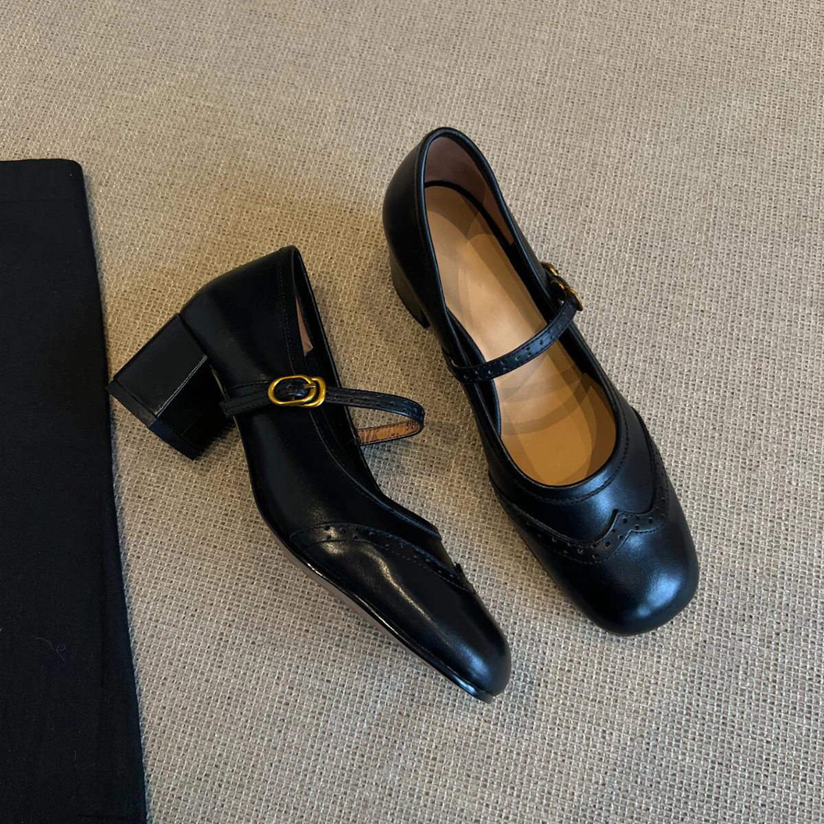 Damen elegante Mary Janes mit modischem Riemen und hochwertiger Ledersohle Heidi Mode - Image 4