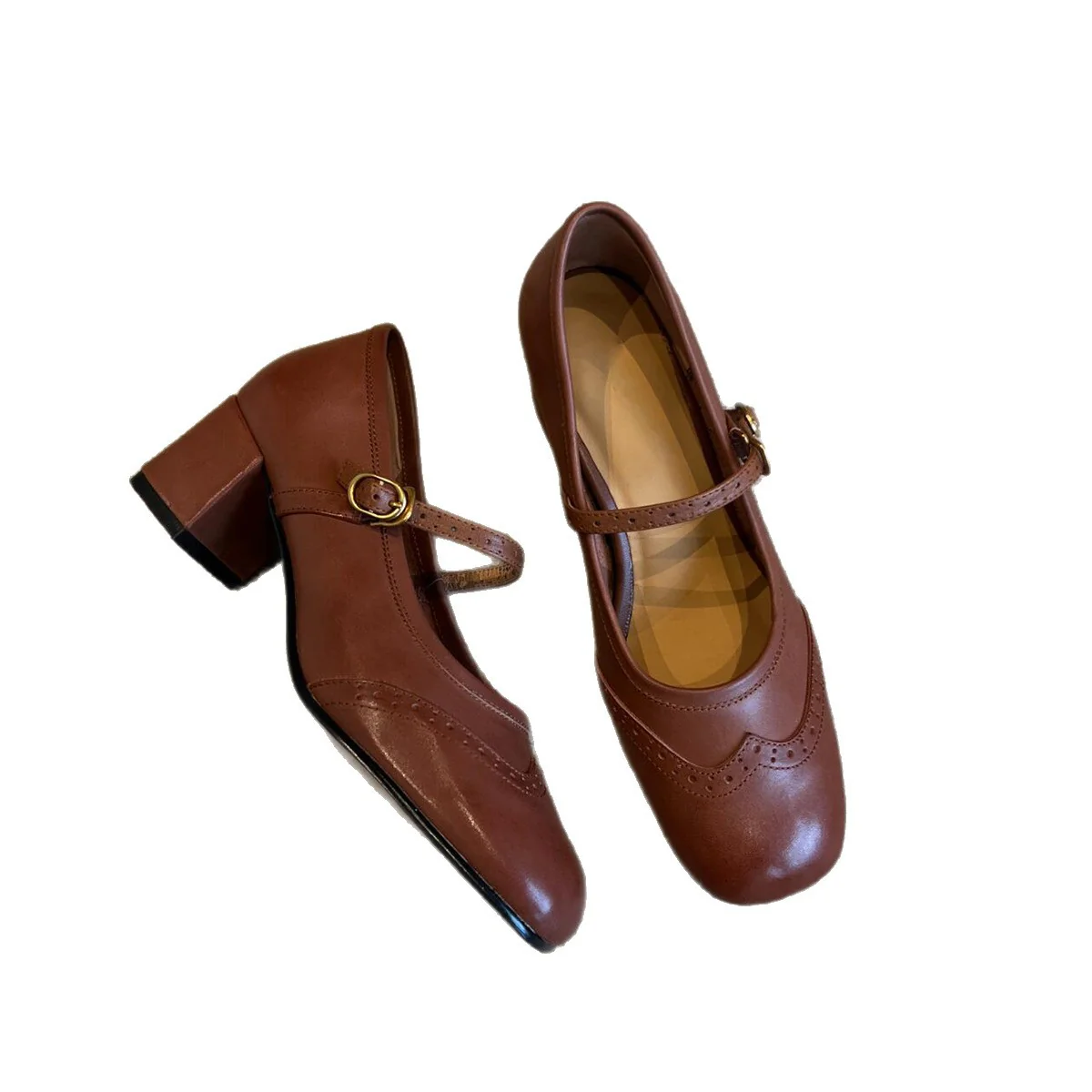 Damen elegante Mary Janes mit modischem Riemen und hochwertiger Ledersohle Heidi Mode - Image 5