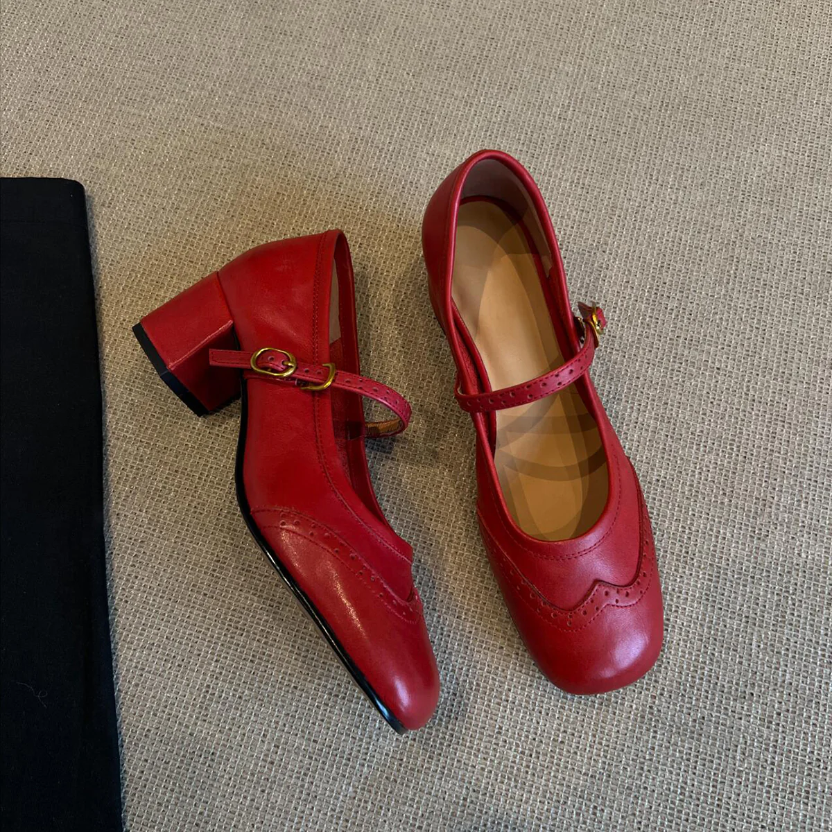 Damen elegante Mary Janes mit modischem Riemen und hochwertiger Ledersohle Heidi Mode - Image 6