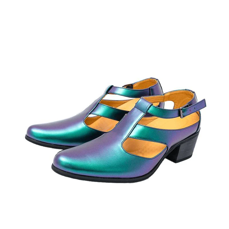 Damen Elegante Metallic Heels mit verstellbarem Riemen Heidi Mode - Image 5