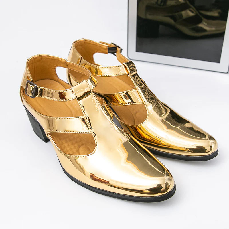 Damen Elegante Metallic Heels mit verstellbarem Riemen Heidi Mode - Image 6