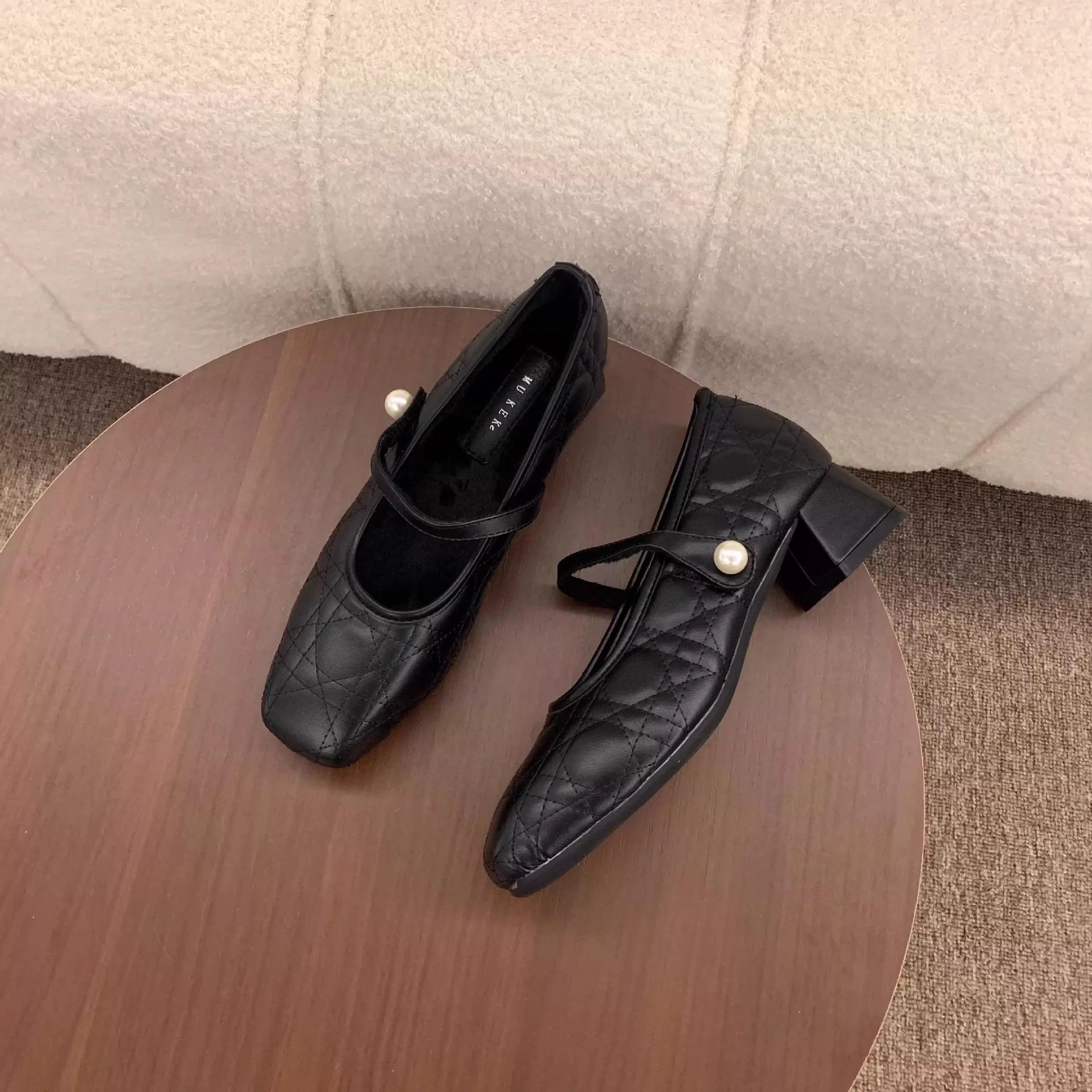 Damen elegante Mid-Heel Ballerinas mit dekorativen Riemen Heidi Mode - Image 4