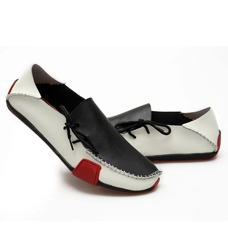 Damen Elegante Mokassins aus feinem Leder mit kontrastrierenden Details Heidi Mode - Image 3