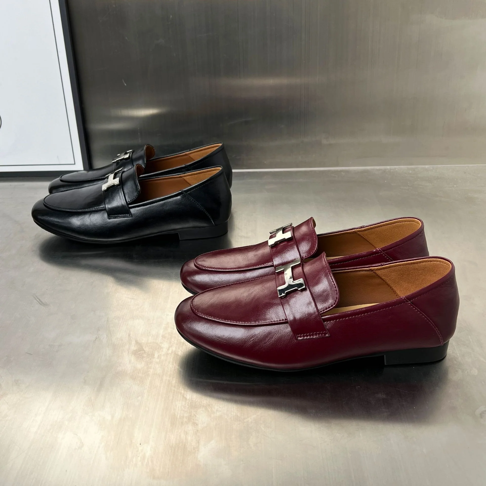 Damen Elegante Mokassins aus hochwertigem Leder mit modischem Schnallenverschluss Heidi Mode - Image 3