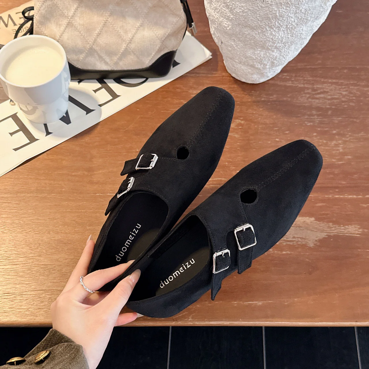 Damen elegante Mokassins mit dekorativen Schnallen Heidi Mode - Image 2