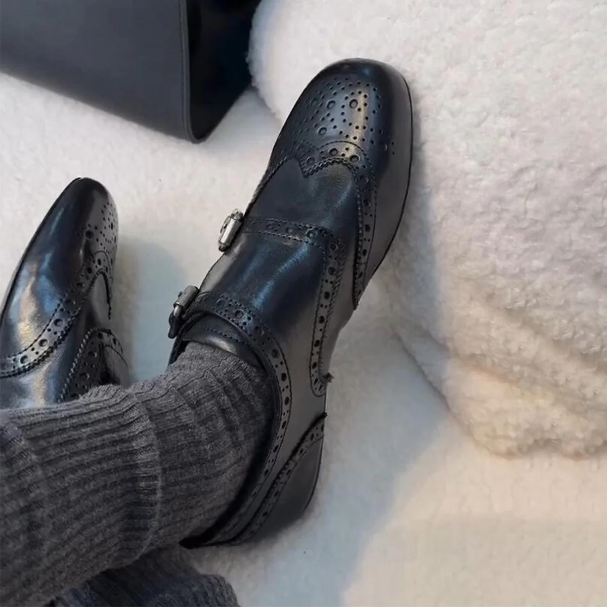 Damen elegante Mokassins mit dekorativer Doppel-Schnallenverschluss Heidi Mode - Image 2