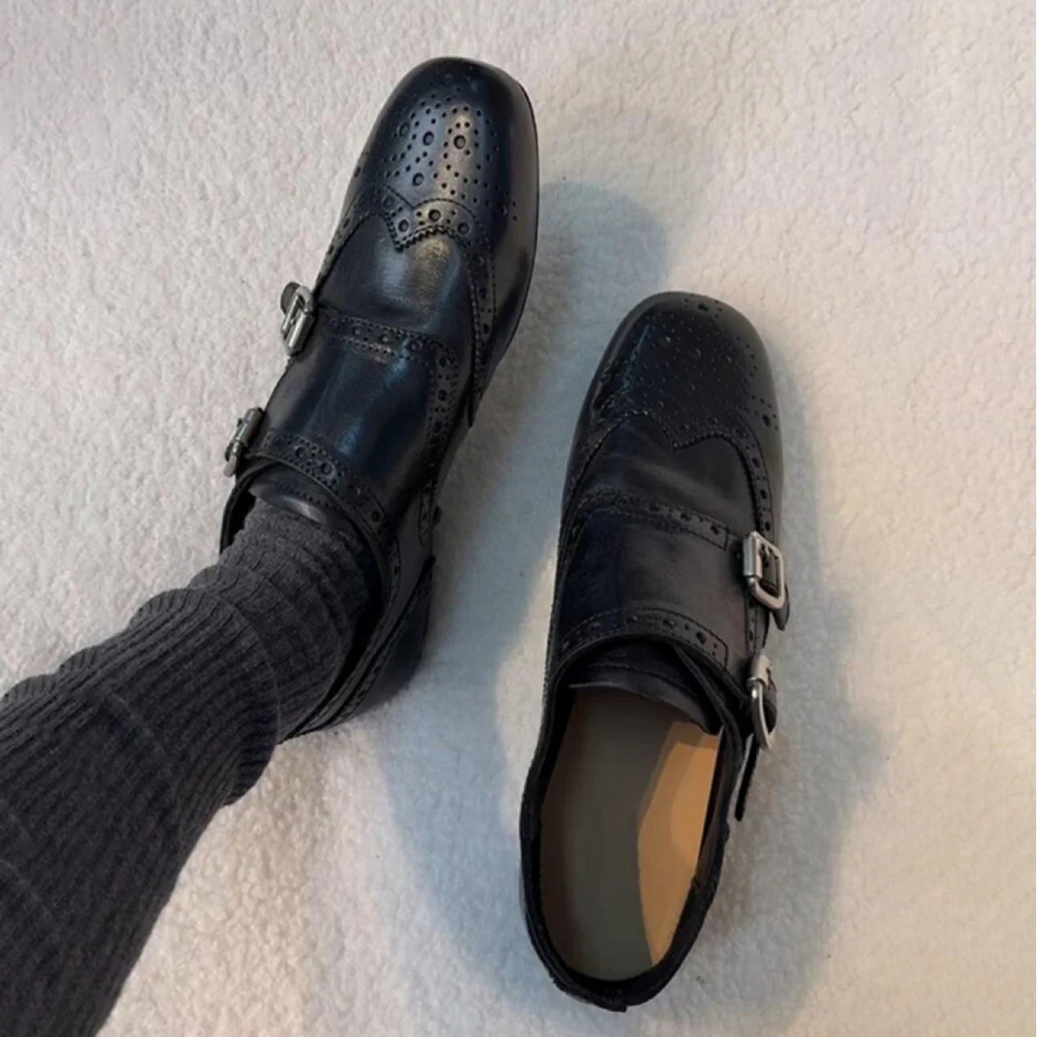 Damen elegante Mokassins mit dekorativer Doppel-Schnallenverschluss Heidi Mode - Image 4